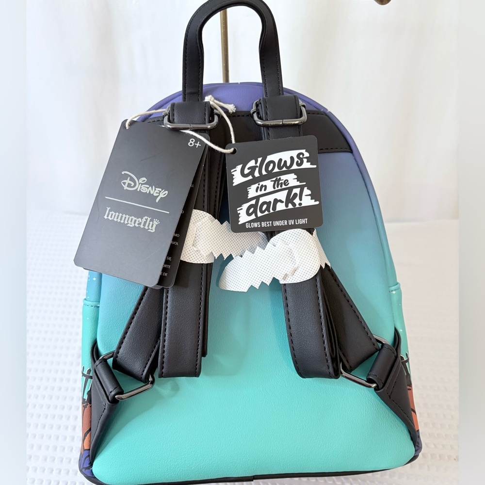 NWT LOUNGEFLY Disney Stitch Pumpkin Glow-In-The-Dark Mini Backpack - Picture 3 of 7